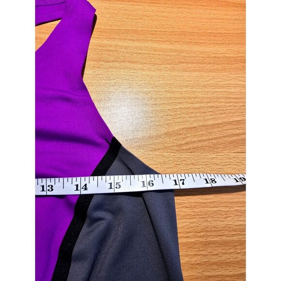 Title Nine Dress M Futurama Color Block Purple Athletic Athleisure Stretch Comfy - Picture 4 of 11